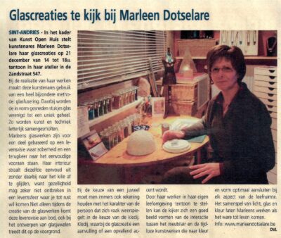 Een blik in het atelier van glaskunstenares Marleen Dotselaere